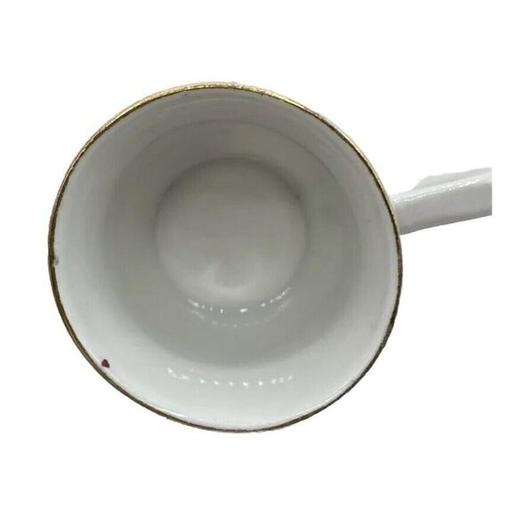 Vtg Demitasse Tea Cup Saucer Germany Crown Mark Floral Gold Tone Trim Regency - Picture 6 of 15